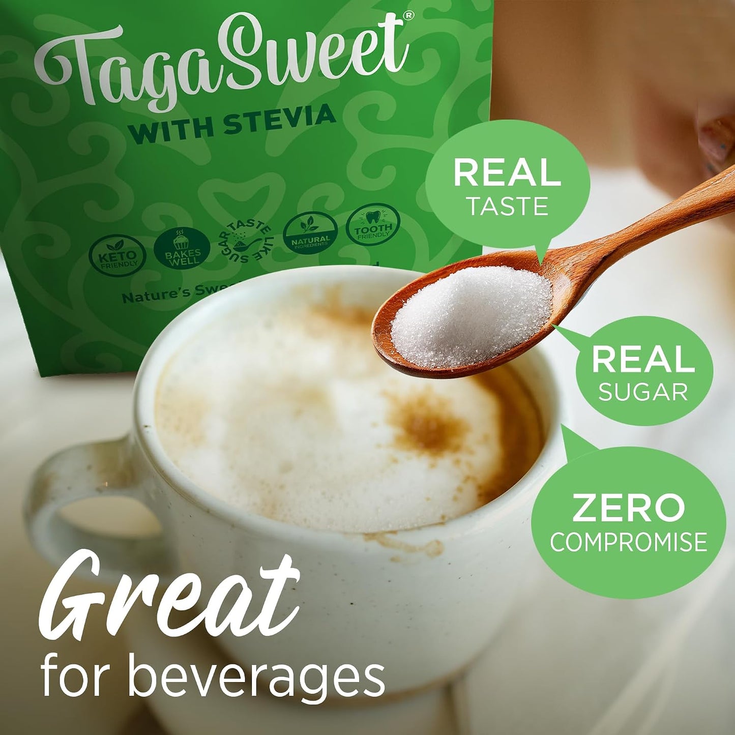 TagaSweet® with Stevia (1 lb / 16 oz / 453.6 g)