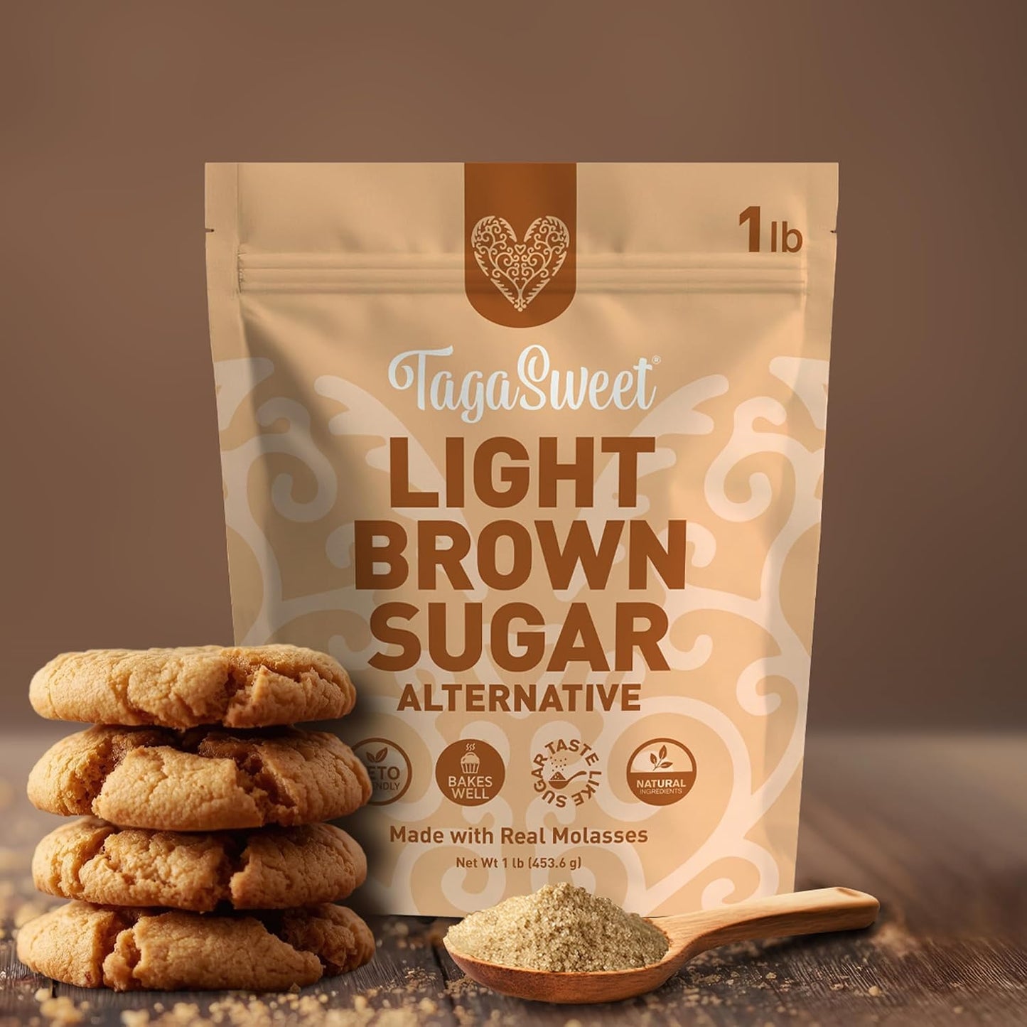 TagaSweet® Light Brown Sugar Alternative (1 lbs / 16 oz / 453.6 g)