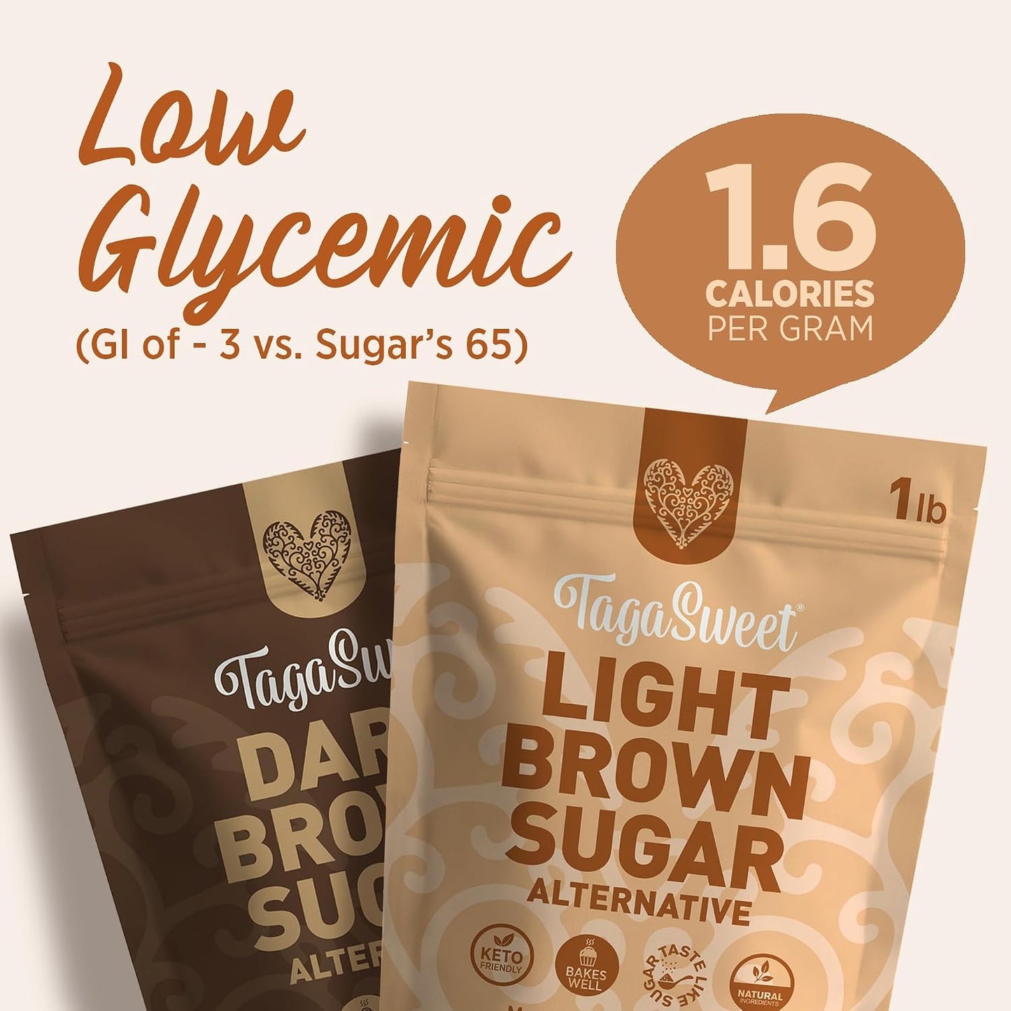 TagaSweet® Light Brown Sugar Alternative (1 lbs / 16 oz / 453.6 g)