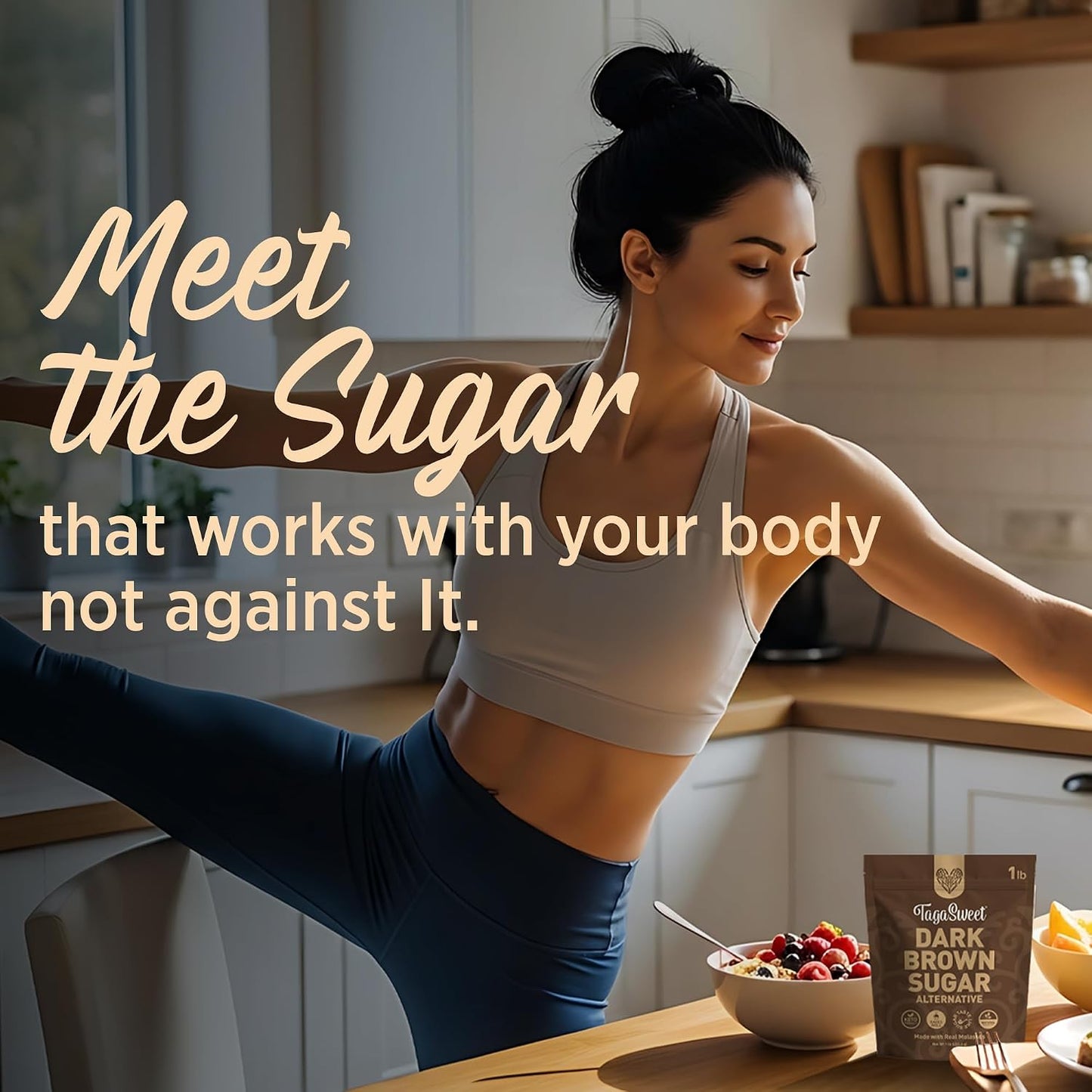 TagaSweet® Dark Brown Sugar Alternative (1 lbs / 16 oz / 453.6 g)
