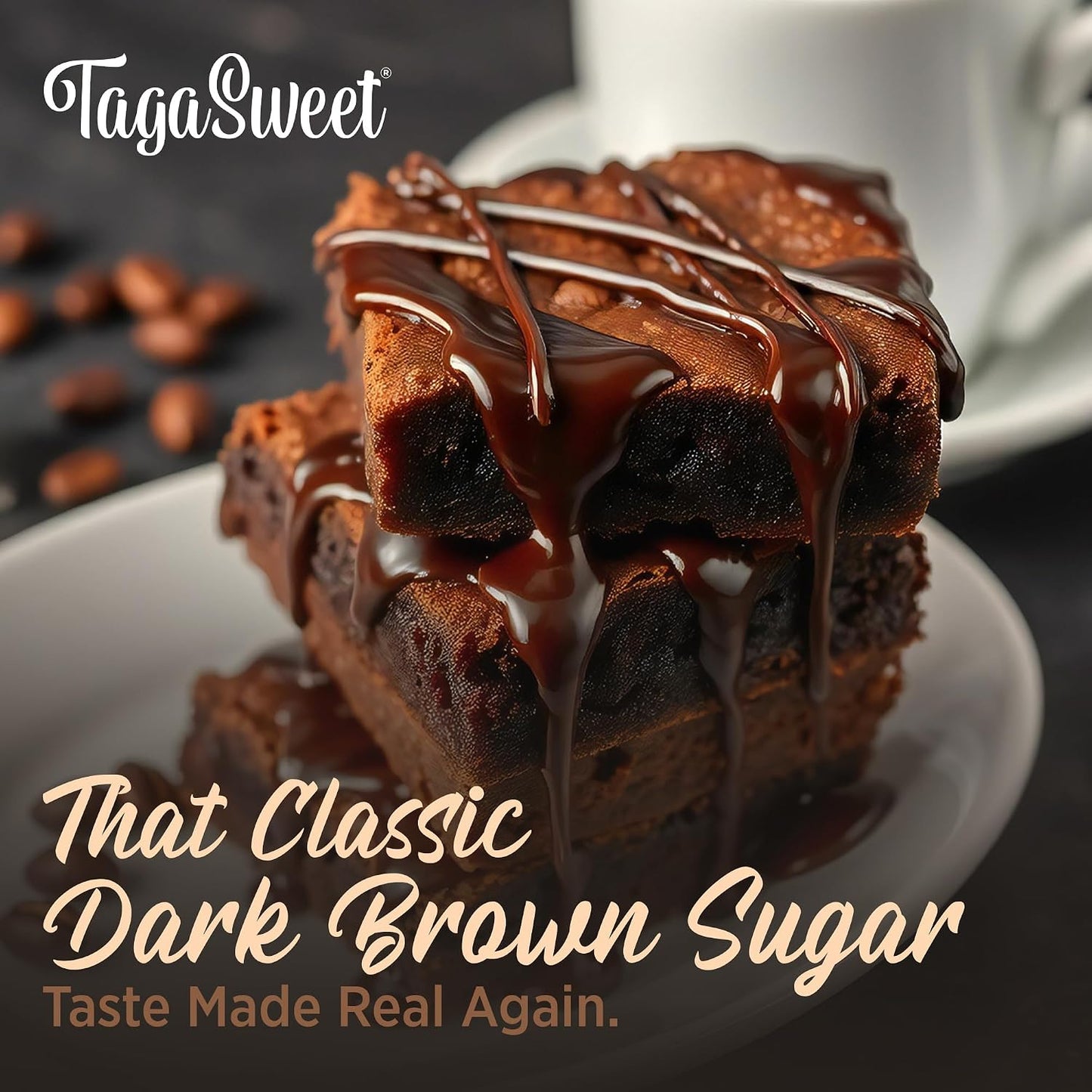 TagaSweet® Dark Brown Sugar Alternative (1 lbs / 16 oz / 453.6 g)