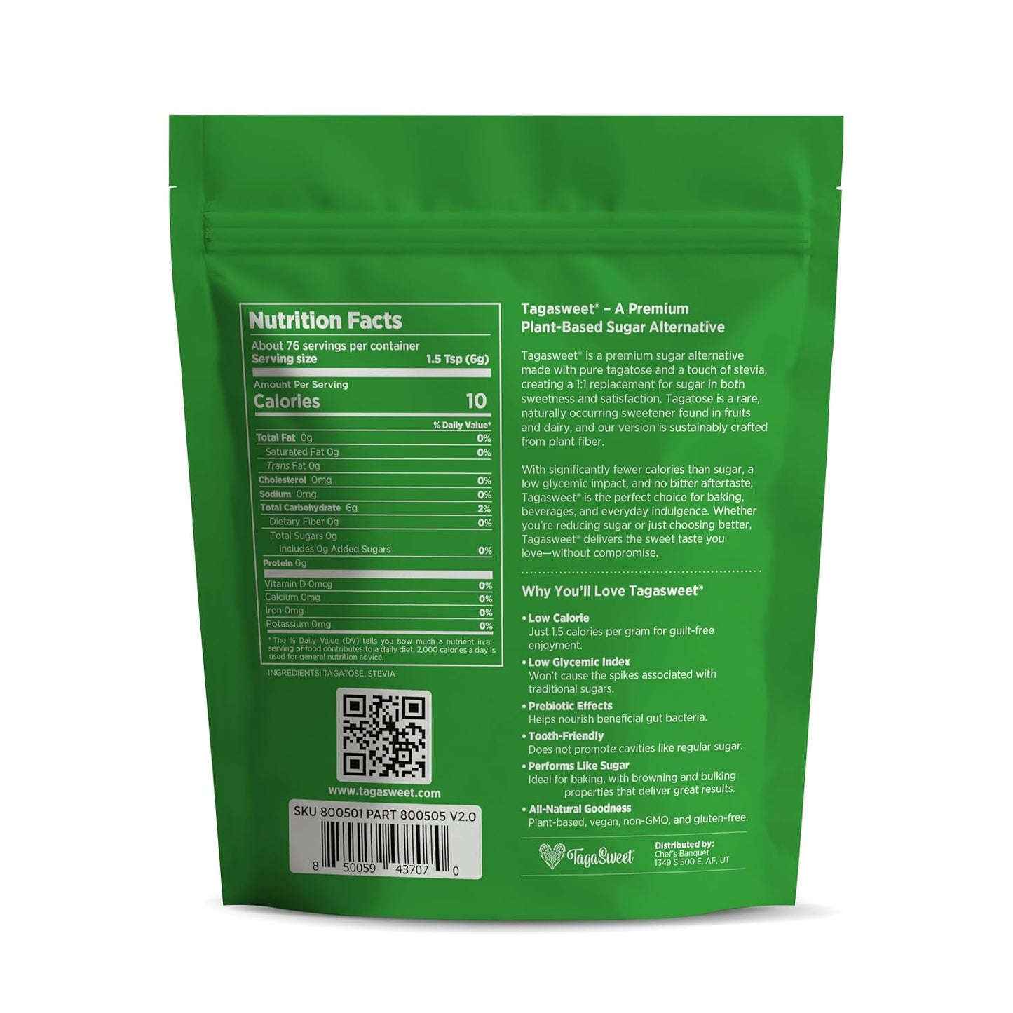 TagaSweet® with Stevia (1 lb / 16 oz / 453.6 g)