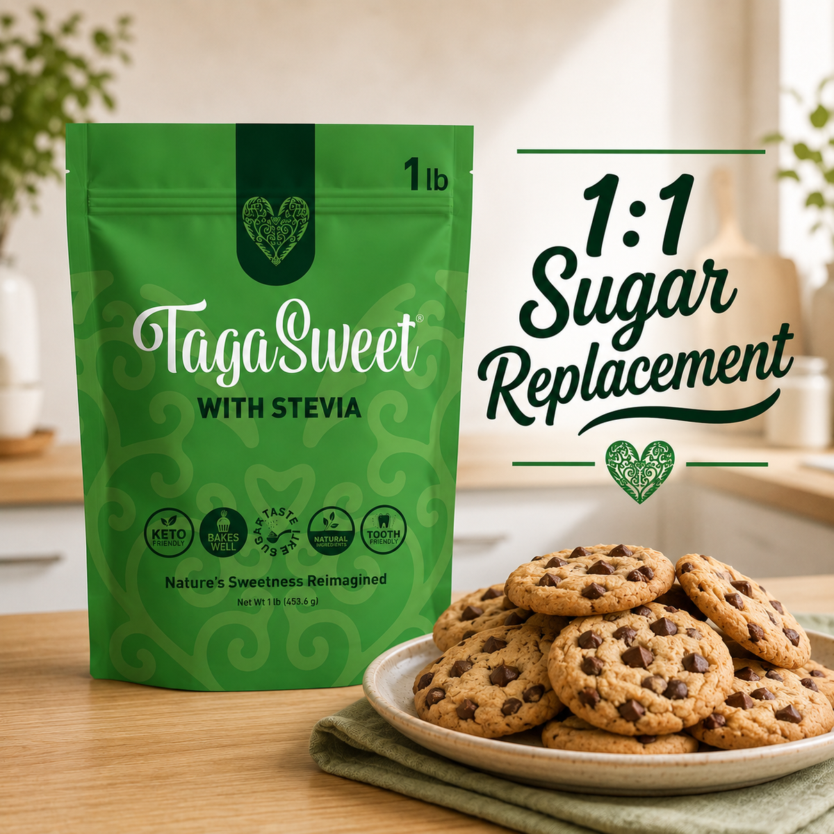TagaSweet® with Stevia (1 lb / 16 oz / 453.6 g)