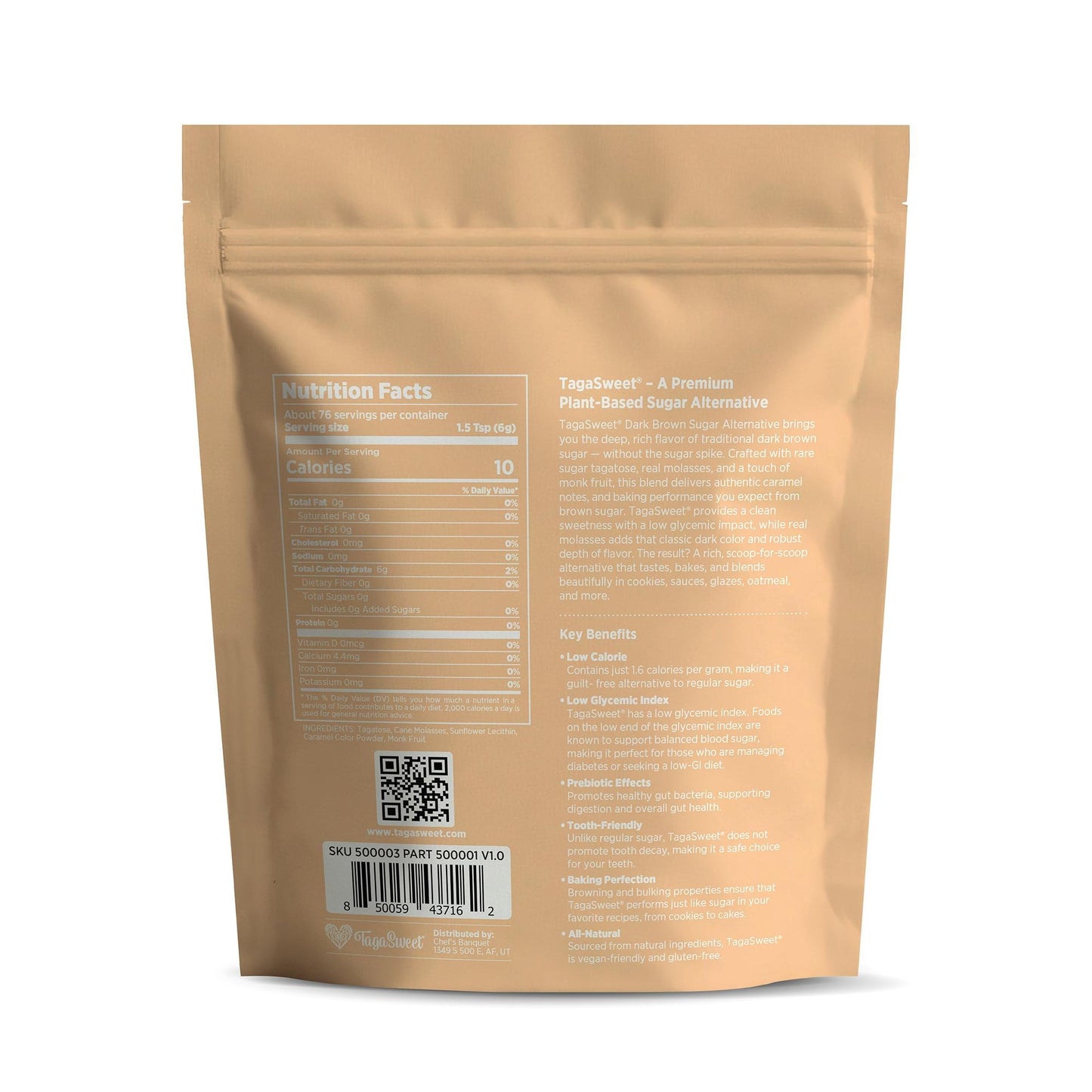 TagaSweet® Light Brown Sugar Alternative (1 lbs / 16 oz / 453.6 g)